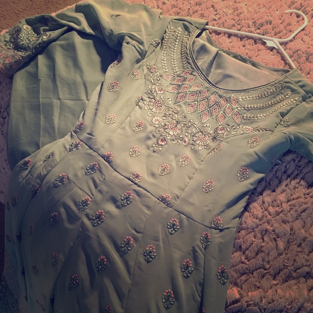 Brand new Georgette dress with dupatta and pants